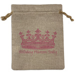 Birthday Princess Medium Burlap Gift Bag - Front (Personalized)