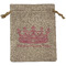 Birthday Princess Medium Burlap Gift Bag - Front