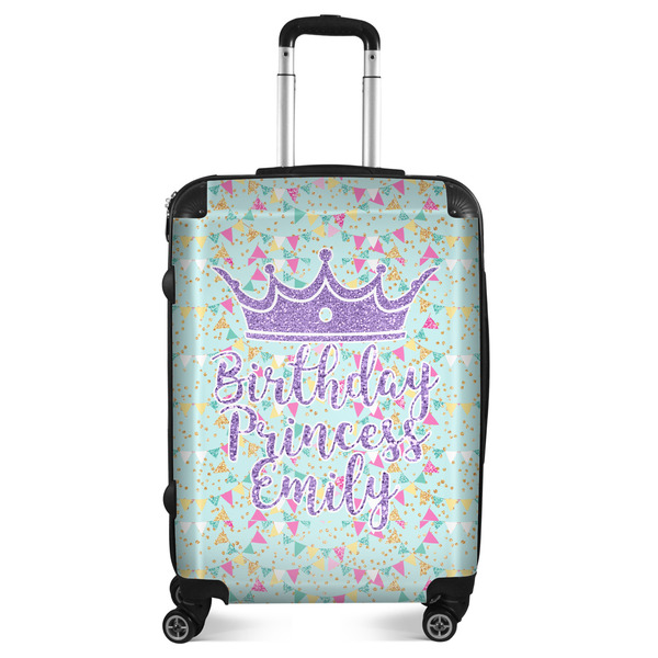 Custom Birthday Princess Suitcase - 24" Medium - Checked (Personalized)