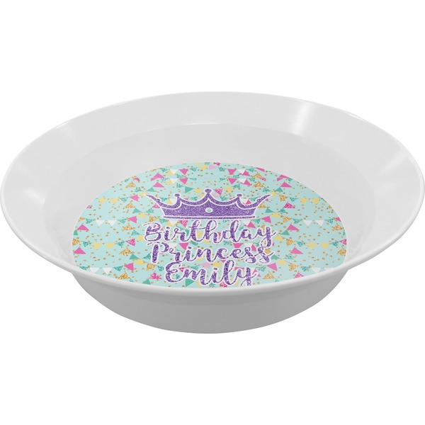 Custom Birthday Princess Melamine Bowl (Personalized)
