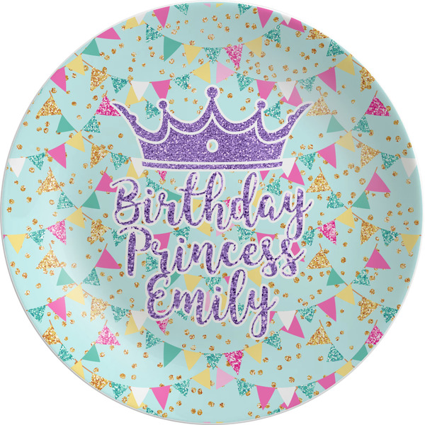 Custom Birthday Princess Melamine Plate (Personalized)