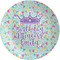 Birthday Princess Melamine Salad Plate - 8" (Personalized)