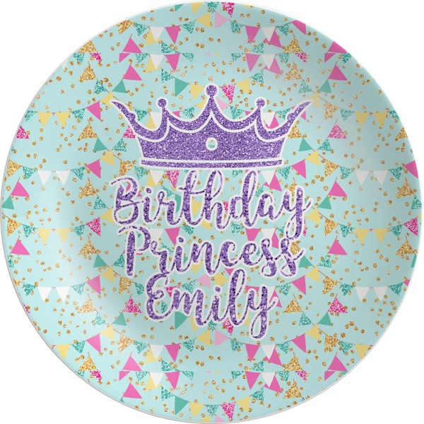 Custom Birthday Princess Melamine Plate (Personalized)