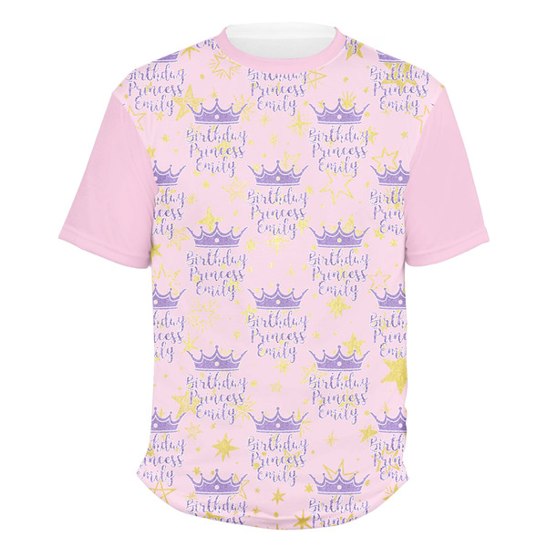 Custom Birthday Princess Men's Crew T-Shirt (Personalized)