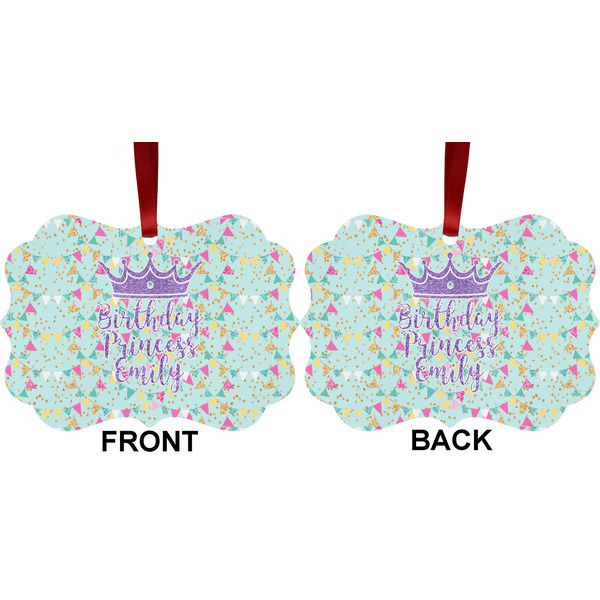 Birthday Princess Metal Benilux Ornament - Front and Back (APPROVAL)