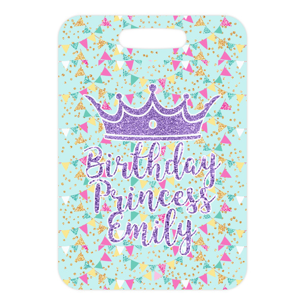 Birthday Princess Metal Luggage Tag - Front Without Strap