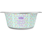 Birthday Princess Stainless Steel Dog Bowl (Personalized)