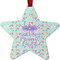 Birthday Princess Metal Star Ornament - Double Sided w/ Name or Text