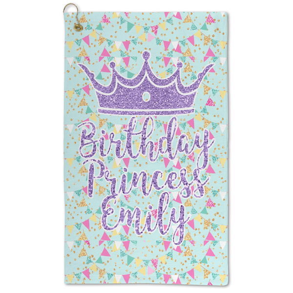 Custom Birthday Princess Microfiber Golf Towel - Large (Personalized)