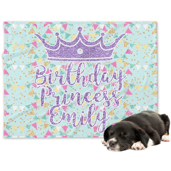 Custom Birthday Princess Dog Blanket - Large (Personalized)