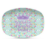 Birthday Princess Plastic Platter - Microwave & Oven Safe Composite Polymer (Personalized)
