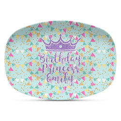 Birthday Princess Plastic Platter - Microwave & Oven Safe Composite Polymer (Personalized)