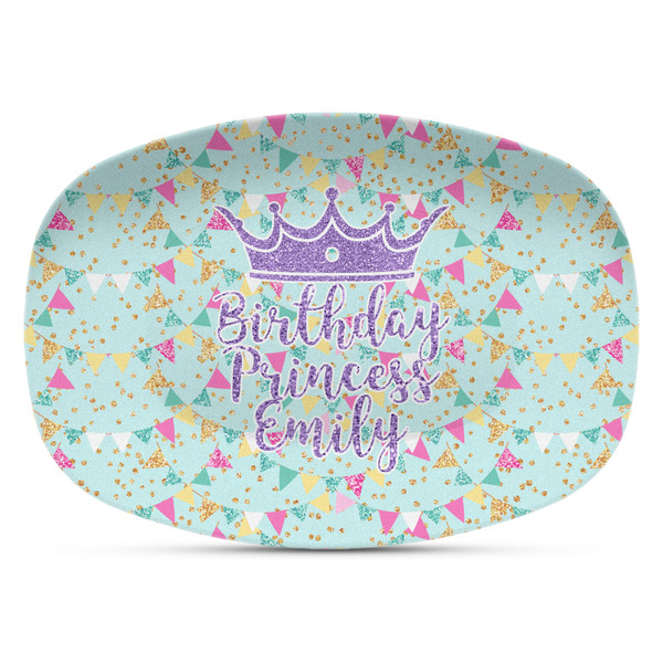 Custom Birthday Princess Plastic Platter - Microwave & Oven Safe Composite Polymer (Personalized)