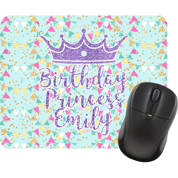 Custom Birthday Princess Rectangular Mouse Pad (Personalized)