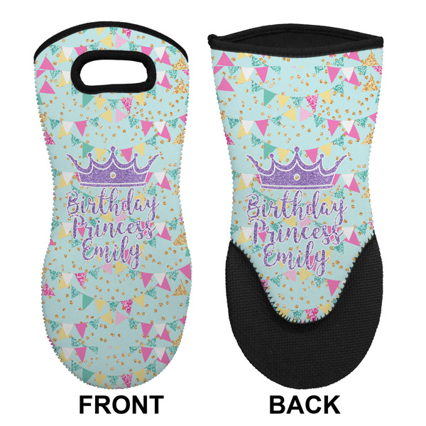 Birthday Princess Neoprene Oven Mitt (Front & Back)