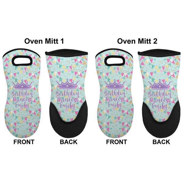 Birthday Princess Neoprene Oven Mitt - Set of 2 - Approval
