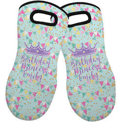 Birthday Princess Neoprene Oven Mitts - Set of 2 w/ Name or Text
