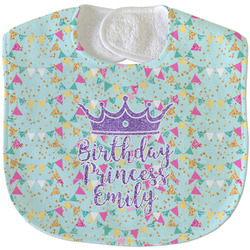 Birthday Princess Velour Baby Bib w/ Name or Text