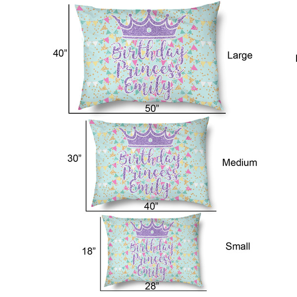 Birthday Princess Outdoor Dog Beds - SIZE CHART