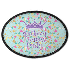 Birthday Princess Iron On Oval Patch w/ Name or Text