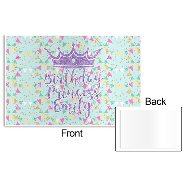 Birthday Princess Disposable Paper Placemat - Front & Back