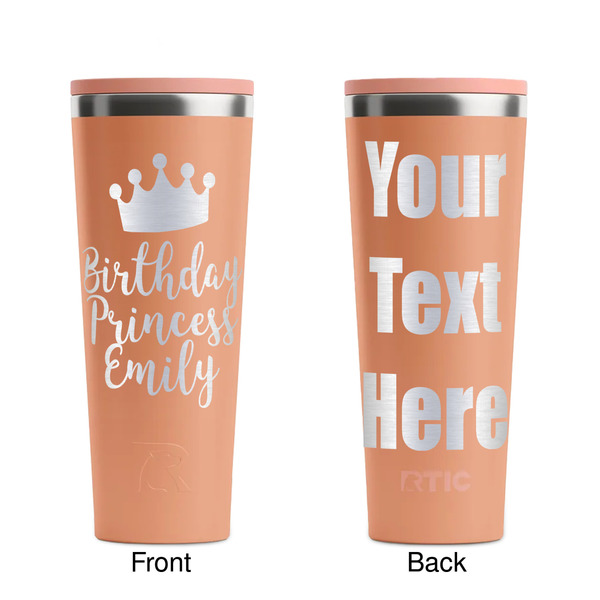 Birthday Princess Peach RTIC Everyday Tumbler - 28 oz. - Front and Back