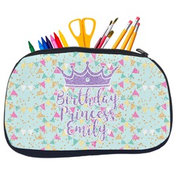 Birthday Princess Neoprene Pencil Case - Medium w/ Name or Text