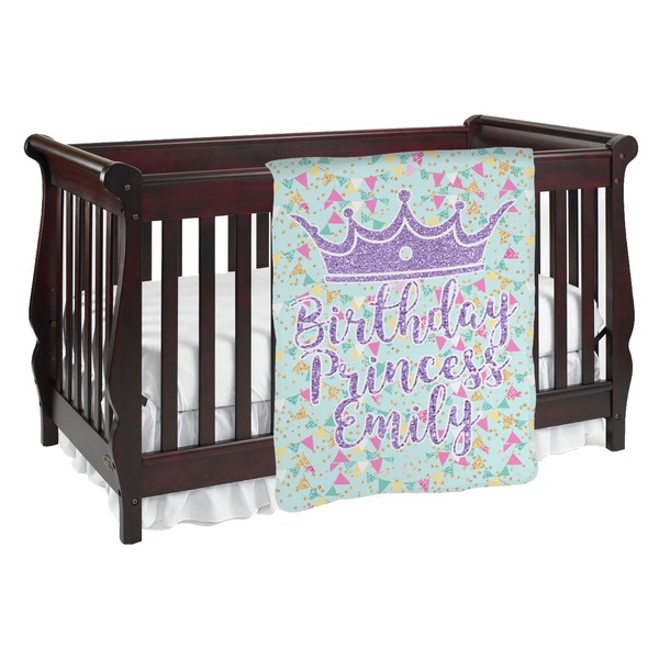 Custom Birthday Princess Baby Blanket (Single Sided) (Personalized)