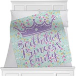 Birthday Princess Minky Blanket - 40"x30" - Single Sided (Personalized)