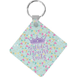 Birthday Princess Diamond Plastic Keychain w/ Name or Text