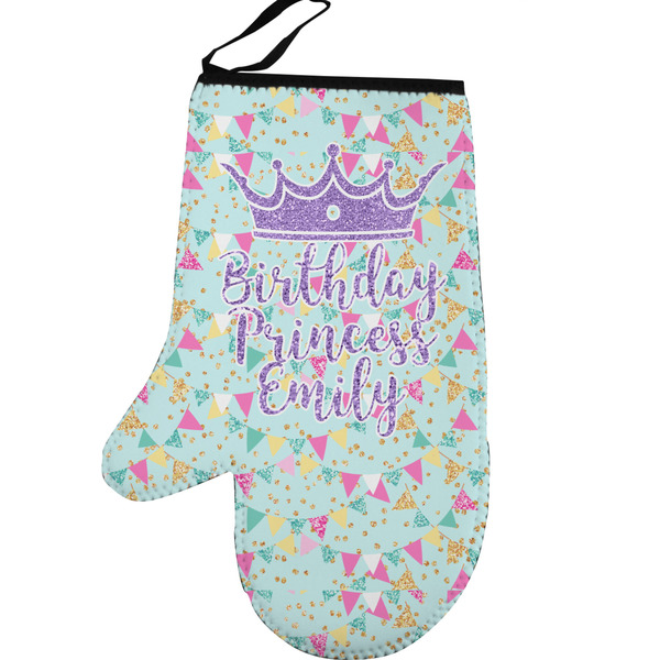 Birthday Princess Personalized Oven Mitt - Left
