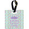 Birthday Princess Plastic Luggage Tag - Square w/ Name or Text