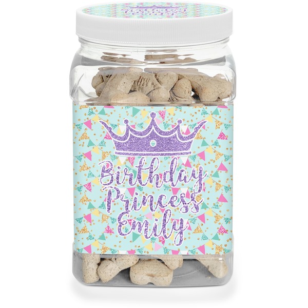 Custom Birthday Princess Dog Treat Jar (Personalized)