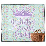 Birthday Princess Outdoor Picnic Blanket (Personalized)