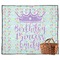 Birthday Princess Picnic Blanket - Flat - With Basket