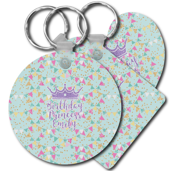 Custom Birthday Princess Plastic Keychain (Personalized)