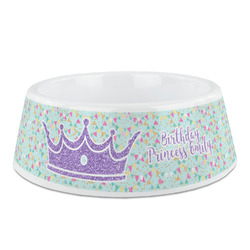 Birthday Princess Plastic Dog Bowl (Personalized)