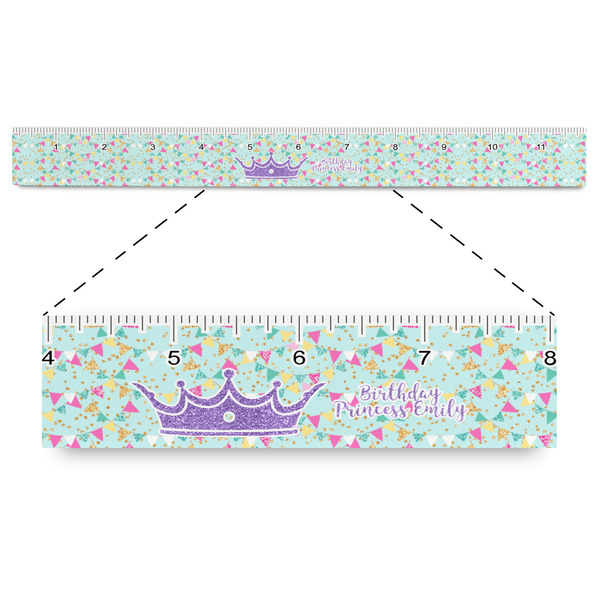 Custom Birthday Princess Plastic Ruler - 12" (Personalized)