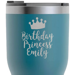 Birthday Princess RTIC Tumbler - Dark Teal - Laser Engraved - Double-Sided (Personalized)