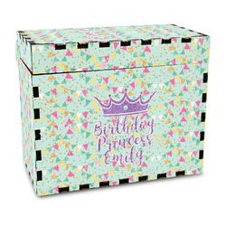 Birthday Princess Wood Recipe Box - Full Color Print (Personalized)