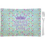 Birthday Princess Rectangular Glass Appetizer / Dessert Plate - Single or Set (Personalized)