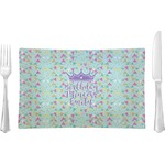 Birthday Princess Rectangular Glass Lunch / Dinner Plate - Single or Set (Personalized)