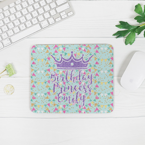 Birthday Princess Rectangular Mouse Pad - LIFESTYLE 2
