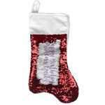 Birthday Princess Reversible Sequin Stocking - Red (Personalized)