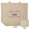 Birthday Princess Reusable Cotton Grocery Bag - Front & Back View