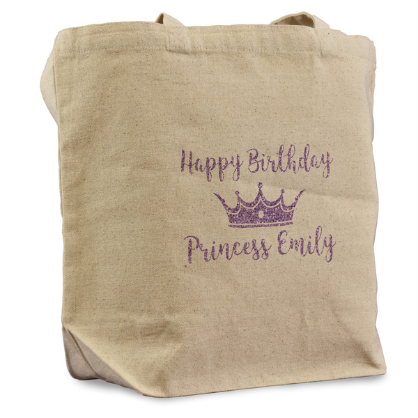 Custom Birthday Princess Reusable Cotton Grocery Bag (Personalized)