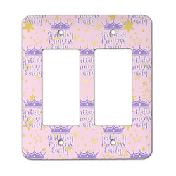 Birthday Princess Rocker Style Light Switch Cover - Two Switch (Personalized)
