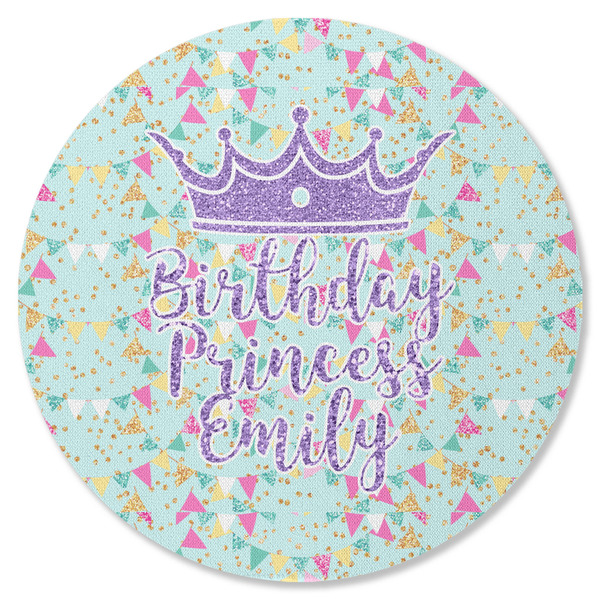 Birthday Princess Round Coaster Rubber Back - Single