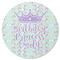 Birthday Princess Round Coaster Rubber Back - Single