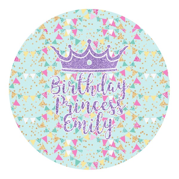 Custom Birthday Princess Round Decal - Medium (Personalized)